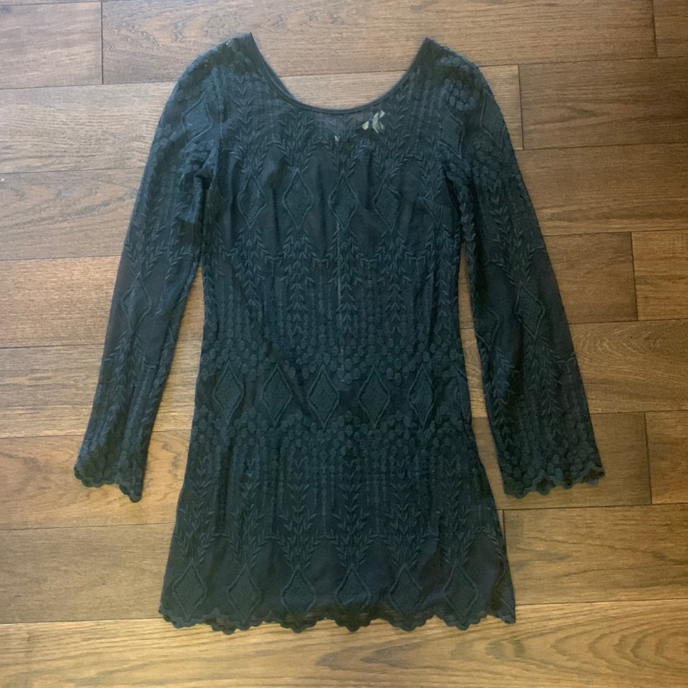 Sheer Black Lace Dress